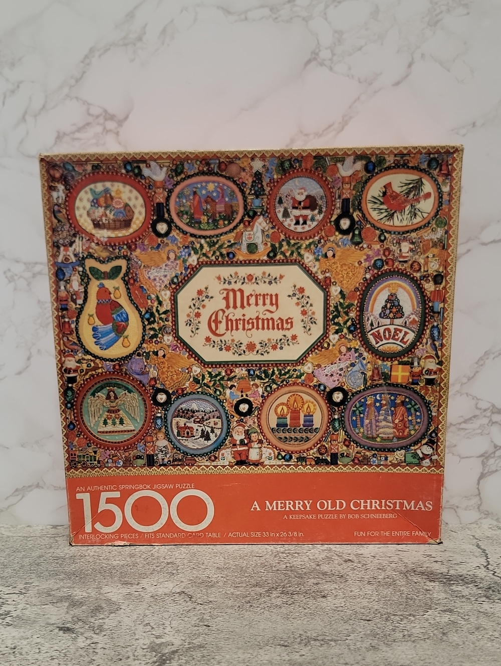 Vintage Springbok 1500 A Merry Old Christmas A Keepsake Puzzle By Bob Schneeberg